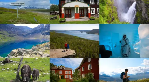 En roadtrip i norra Sverige på sommaren bjuder på vildmarksvägar, turkosa sjöar, vattenfall, mysiga röda hus, ishotell och vackra vyer.